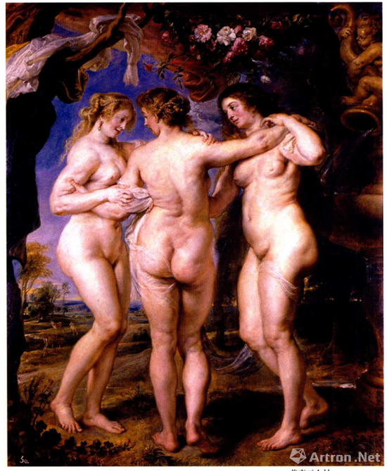 鲁本斯 美惠三女神 1639在 油彩/画布 221cmxl81cm 西班牙普拉多博物馆收藏