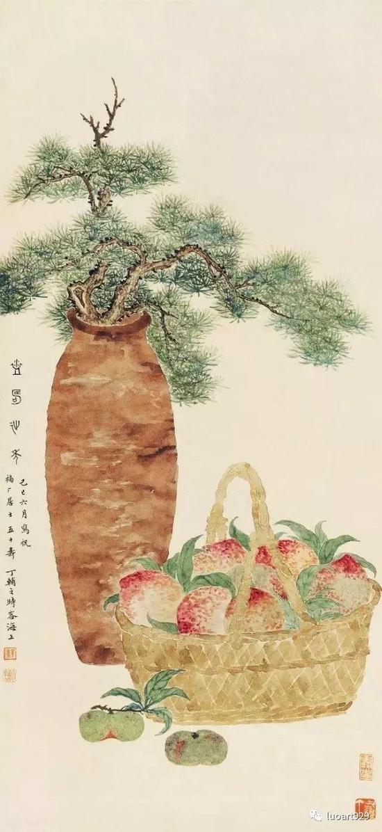 作品画面色彩浓丽,行家谓“极璀灿芳菲之妙”。嗜印成癖。篆刻用刀劲健,布局安详,宗法秦汉,兼取众长,深得浙派妙谛。
