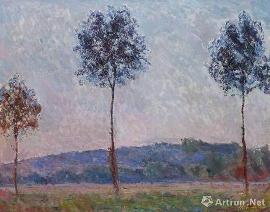 莫奈 《吉维尼的三棵树》 布面油彩 73.1x92.4cm 1887年作 佳士得香港