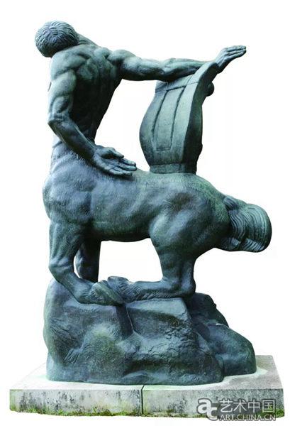 安托万·布德尔 《垂死的人马，无胡须版本》青铜1914年