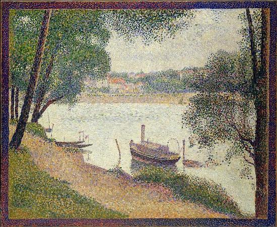 修拉 Georges Seurat - 大碗岛的灰色天气