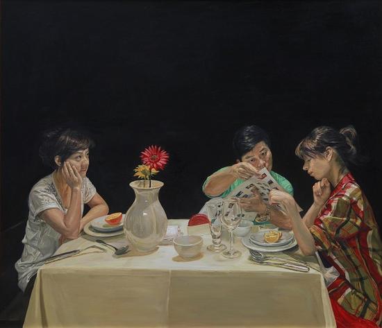 钱奇石 《选》油画 200x150cm 2012 中央美术学院