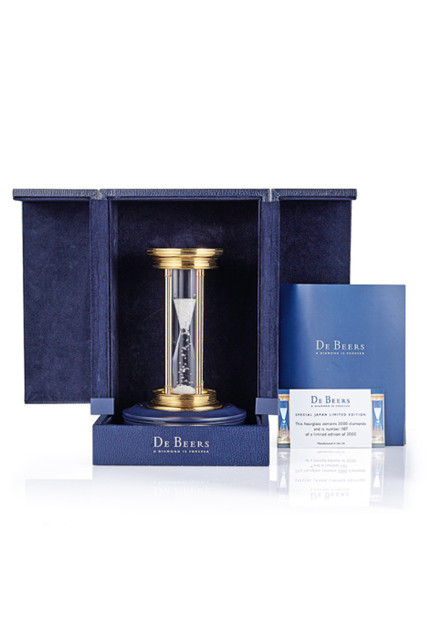 拍品编号2209 DE BEERS 戴比尔斯铜镀金钻石沙漏