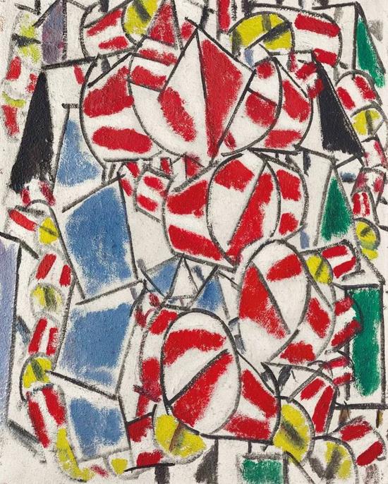 费尔南德-莱热（Fernand Leger），《Contraste de formes》 ，1913。图片：来自于2017年11月13日举行的纽约佳士得印象派及现代艺术夜场专拍