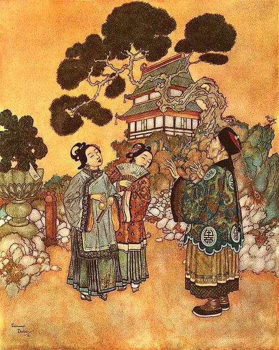 不止会画猫 - The Nightingale by Edmund Dulac