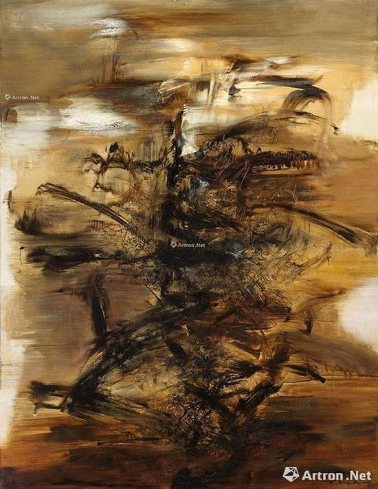 赵无极《29.01.64》 油彩 画布 260×200cm 1964年作 成交价:2.026亿港元