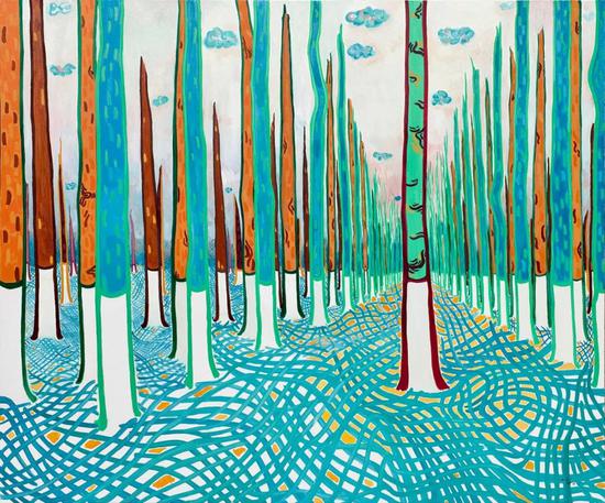 《又一大片树》布面油画,150×180cm,2018