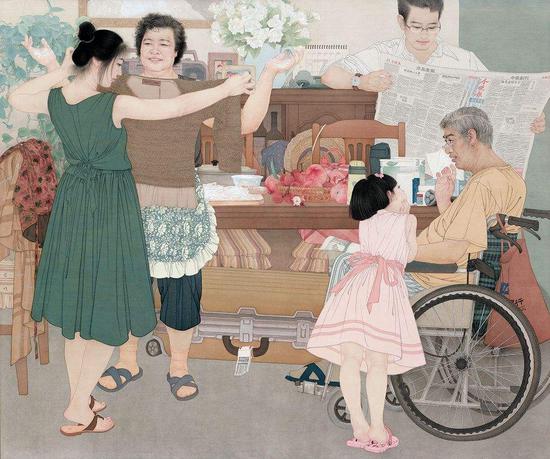 《儿女情长》陈治、武欣 中国画 172cm×200cm