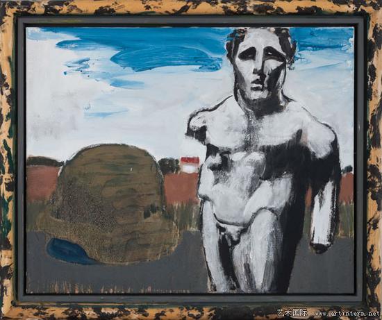 吕佩尔兹《尤利西斯》(Ulysses)，81 x 100 cm，综合材料，布面油画，2011