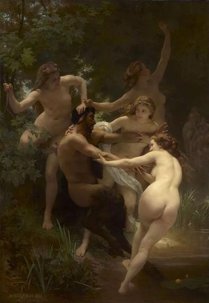 Nymphs and Satyr, William-Adolphe Bouguereau，1873