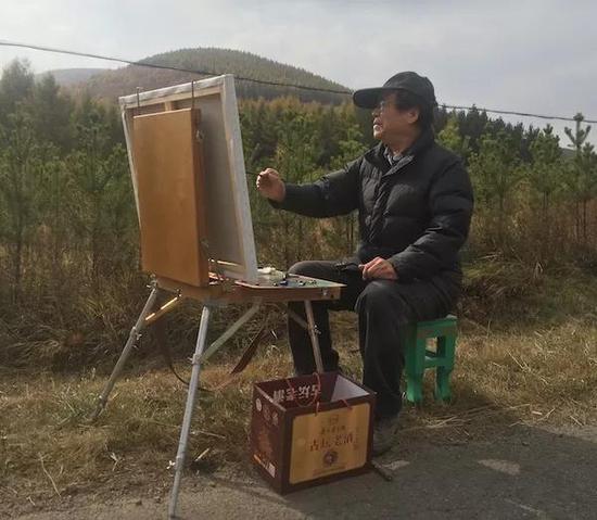 “美丽塞罕坝”秋季王征骅老师在写生