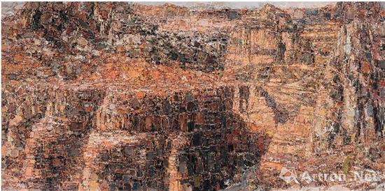 李成民 太行恋歌·深谷迎雪 400×200cm 布面油画