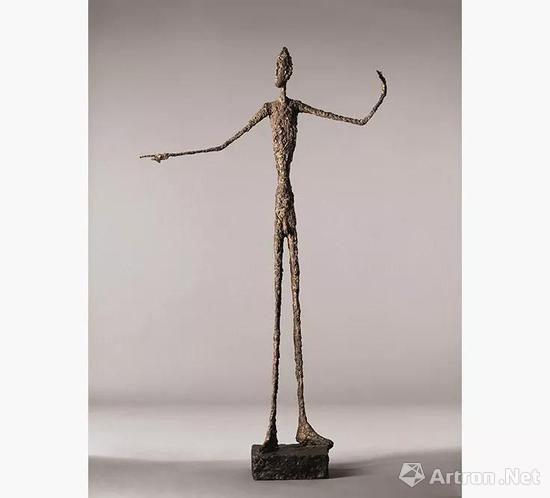 阿尔伯托• 贾克梅蒂(1901~1966年)《指示者》雕塑(2015年纽约佳士得1.413亿美元成交)