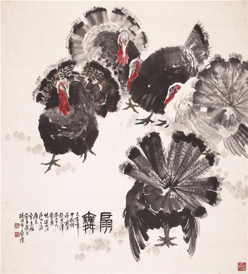 《扇舞》 98×98cm 1995年