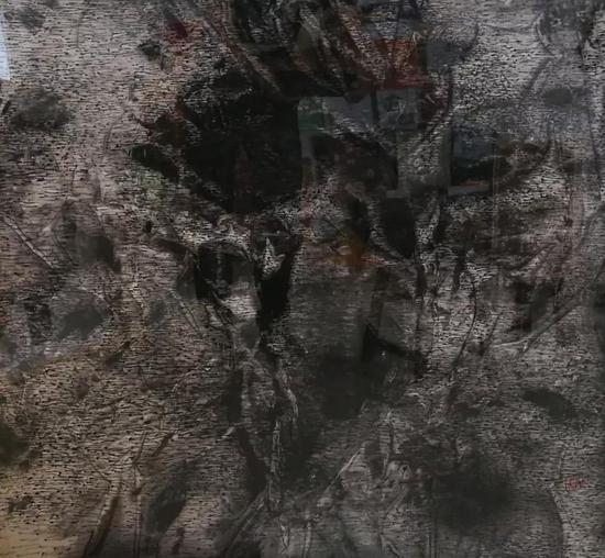 《蠹蚀之六》 当代水墨 纸本 72×68cm 2005年