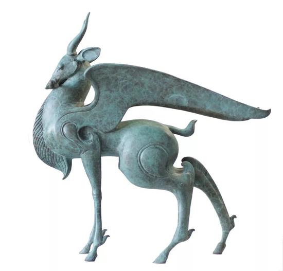 王大朋 《白泽》 32x11x33cm 青铜 2017