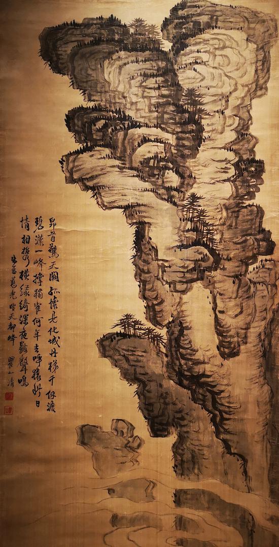 梅清,《天都峰图轴》