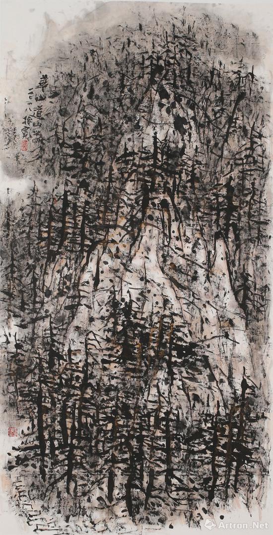 崔振宽  华山道中之四  138cm×70.3cm  2018