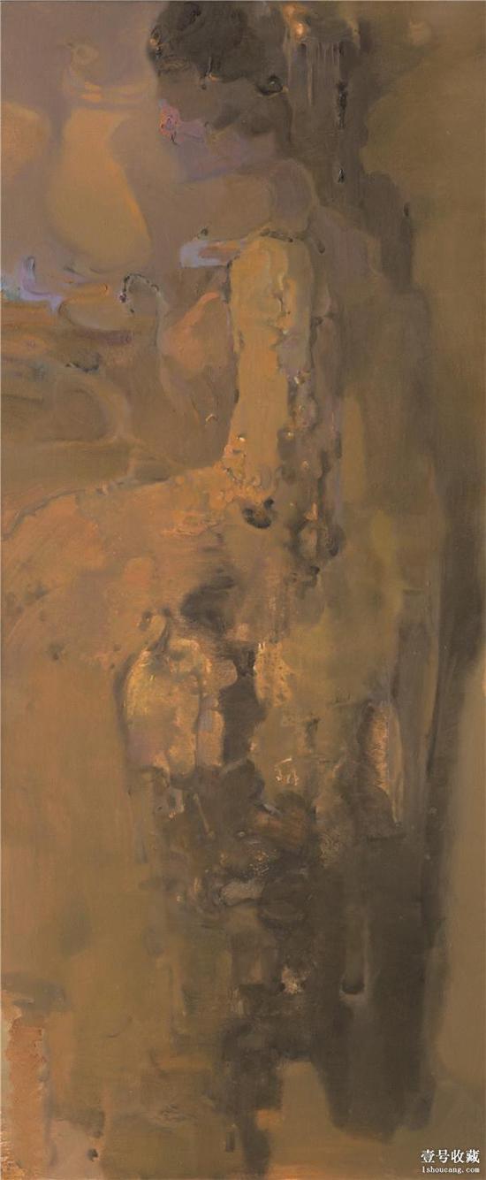 叩天 反噬NO.2 布面油画 180cm×75cm 2017