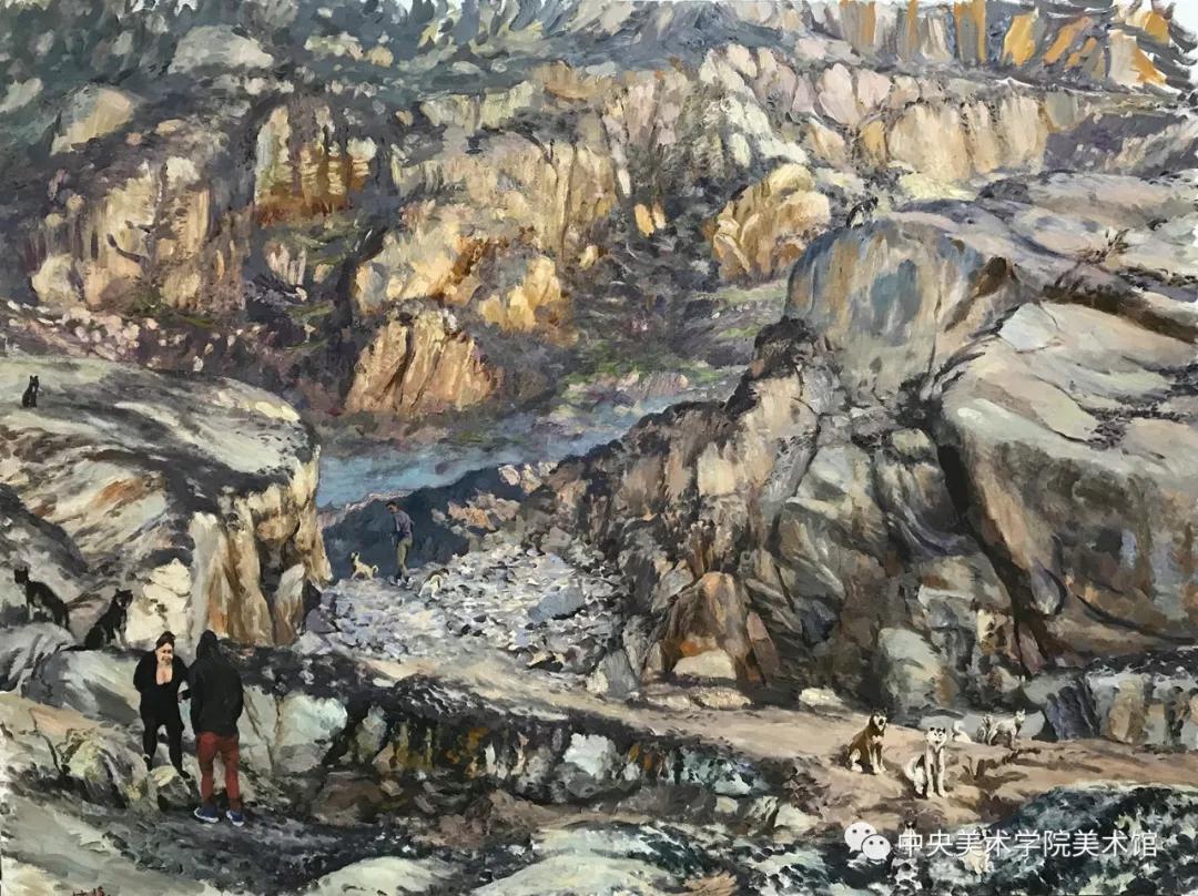 刘小东,《Gert 走了》 300x400cm 布面油画 2018