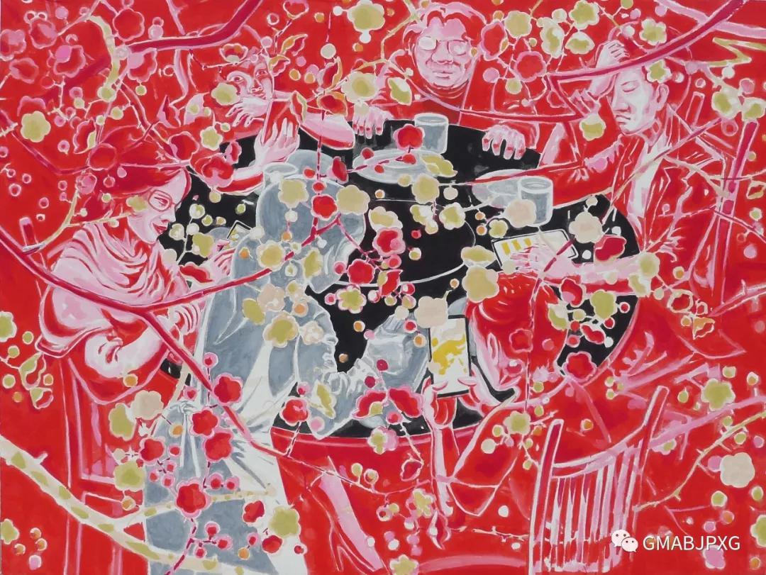 家族 2019 宣纸设色 90x120cm