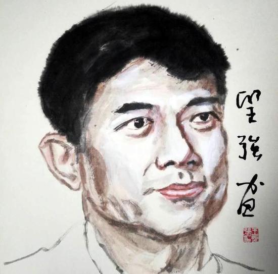 李彦宏 纸本40cmx40cm