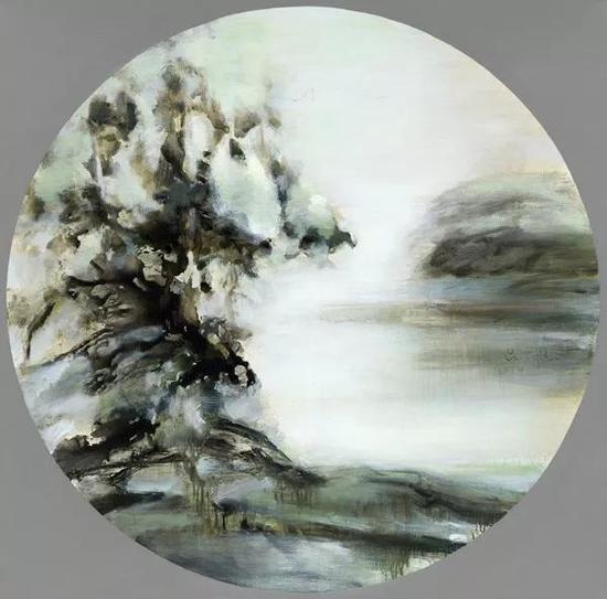 溪山清远五 布面油画 150X150cm 2014