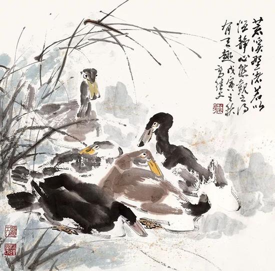 荒溪野渚 68×68cm 1998年