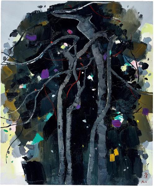 吴冠中《黑松》
1992 年作
油彩画布
73.1 x 60.1 cm。
成交价:HK$ 10,620,000
