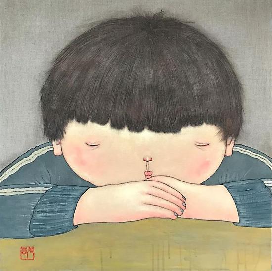 《我的未来不是梦》60x60cm 布面丙烯 2017