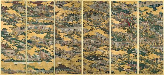 国宝 岩佐又兵卫画 洛中洛外图屏风(舟木本) 江户时代(17世纪) 东京国立博物馆藏