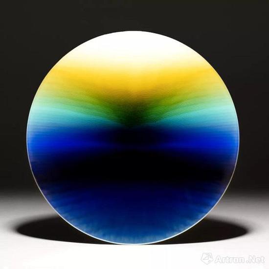 彩釉瓷盘,德田八十吉 三代 (Tokuda Yasokichi III,1933–2009), 1992年