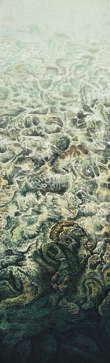 崔鉴 蔓延2 绝版木刻 80X120CM 2017
