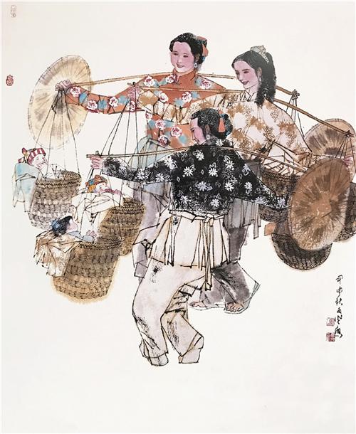 《江南风情》96×96cm 2005年