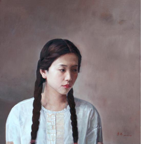 图片说明:李洋,《微风吹过》,70x70cm,布面油画,2017年