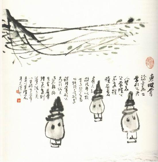 曾宓，《湖中潭》，40x35cm，1982年