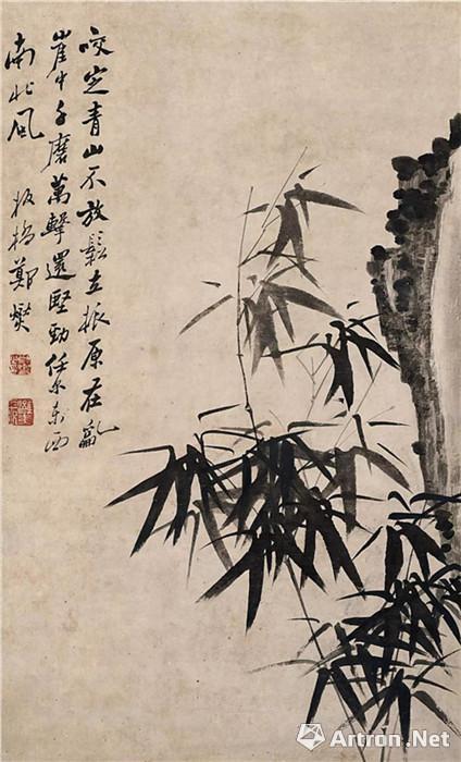 598 清 郑板桥《竹石图》（无底价）　80×48.5 cm