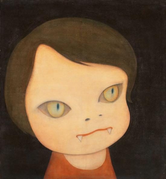 奈良美智《Sleepless Night（Cat）》压克力、画布 120×110cm 1999年作