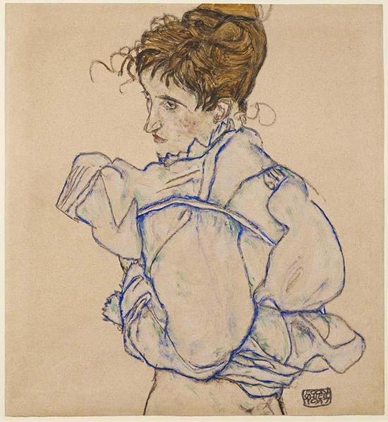 席勒，《舞女》，1917，Courtesy Richard Nagy Ltd., London