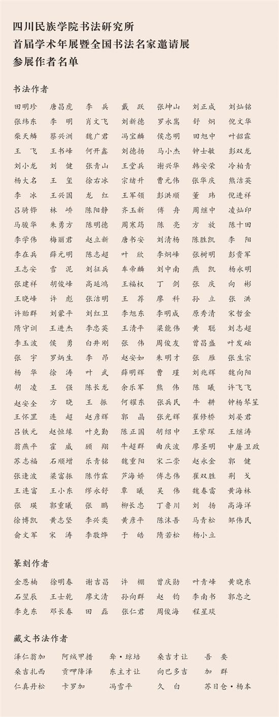 格物致知——四川民族学院书法研究所首届学术年展