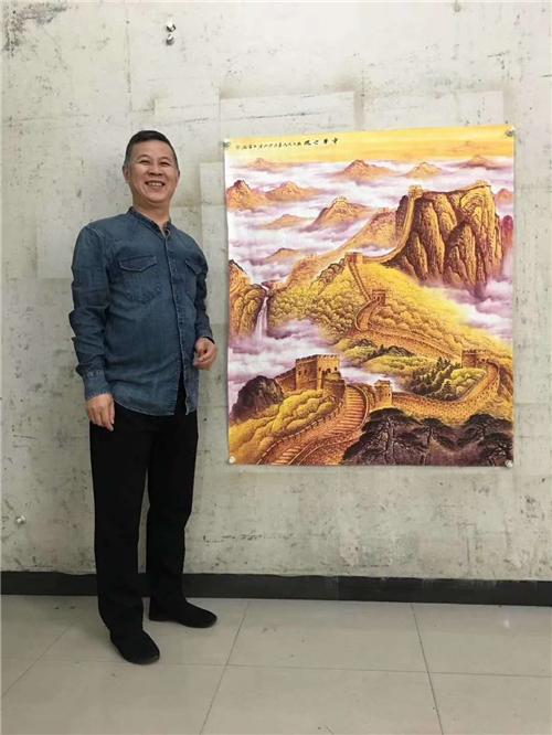北京客户定制王宁老师《中华之魂》万里长城画,请欣赏。