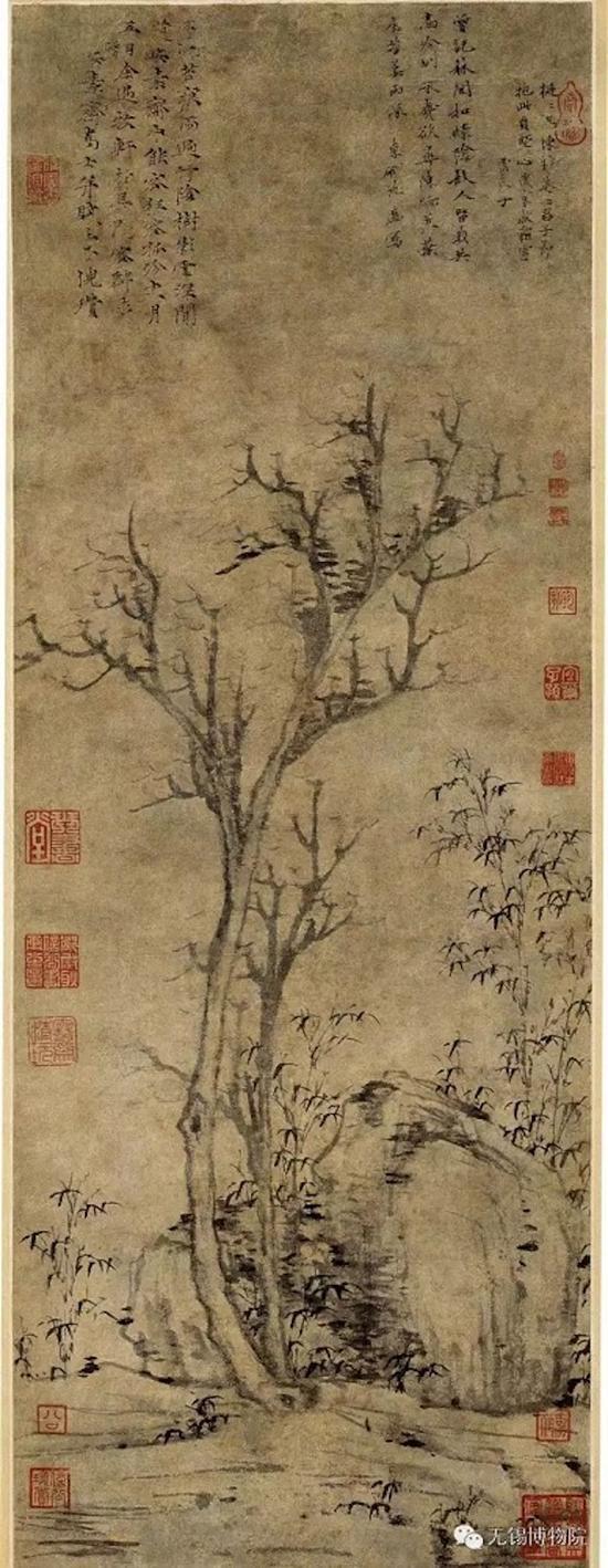 元 倪瓒 《苔痕树影图》 无锡博物馆藏