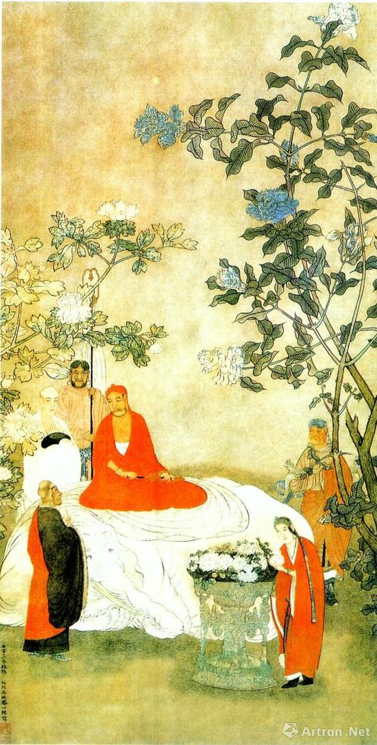 《达摩图》(明代吴彬,绢本设色,北京故宫博物院藏)