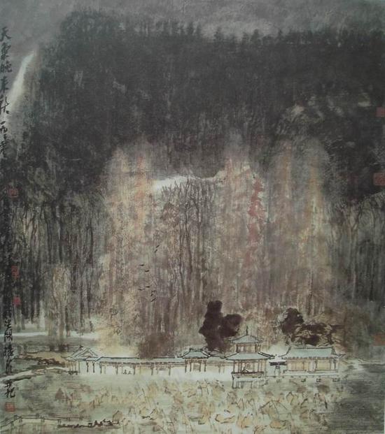 童中焘,《曲院风荷》99x88cm,1990年