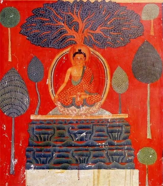 佛传图 菩提证道 札不让红殿 15世纪晚期