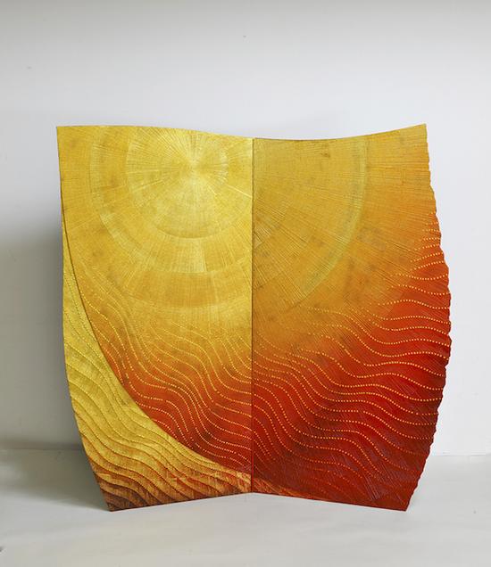 村田好拄,《光的礼赞》,漆艺, 2013