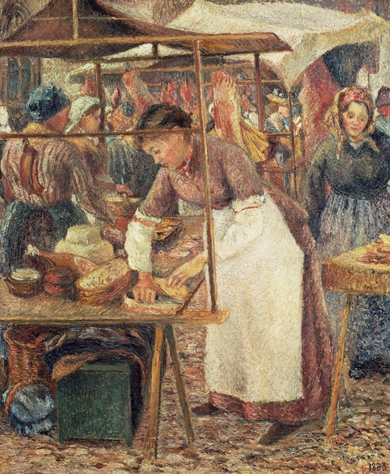 毕沙罗《卖猪肉的屠夫(The pork butcher)》1883年