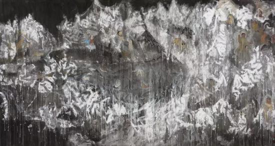 舍筏，160x300cm，纸本水墨，2019