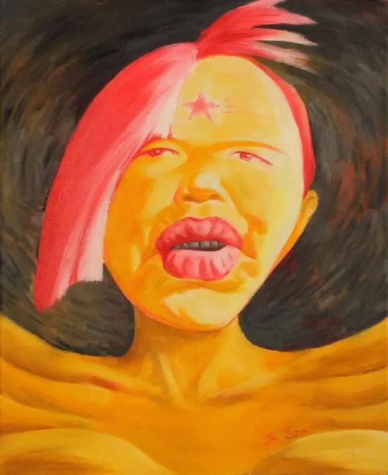 黄皮肤系列之一   油画  2011年12月