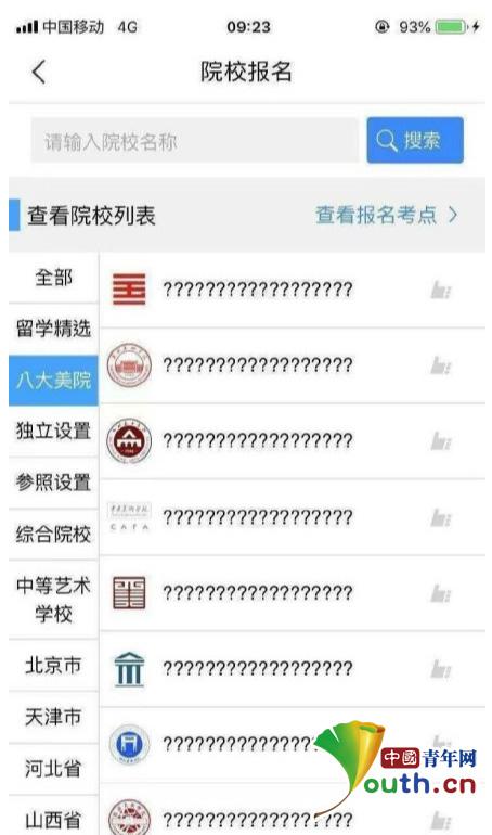 “艺术升”App系统乱码页面